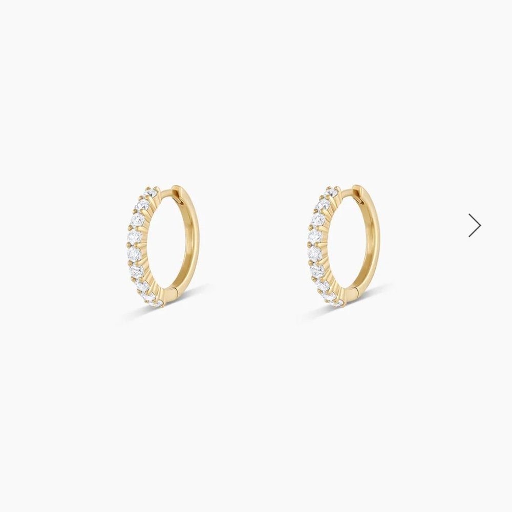 Gorjana Diamond Pave 11mm Huggies Earrings